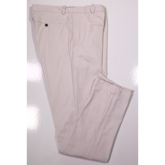 Sandro Paris Khaki Tan Cotton Flat Front Dress Pants 32x33